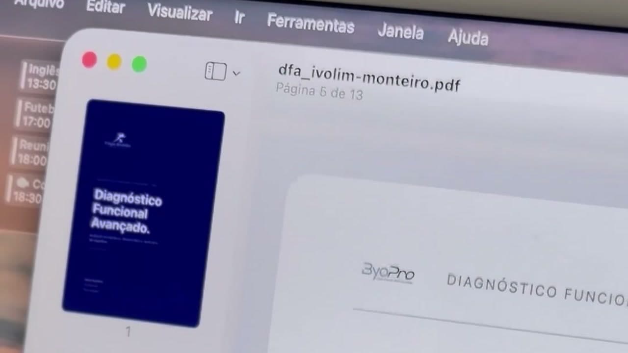 Relatório DFA — Diagnóstico Funcional Avançado